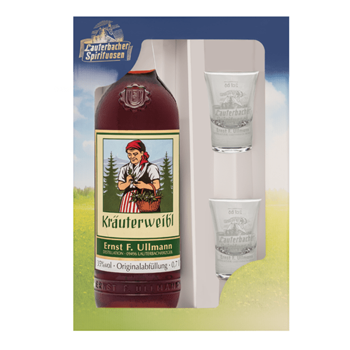 Geschenkkarton Kräuter 0,70 + 2 Gläser